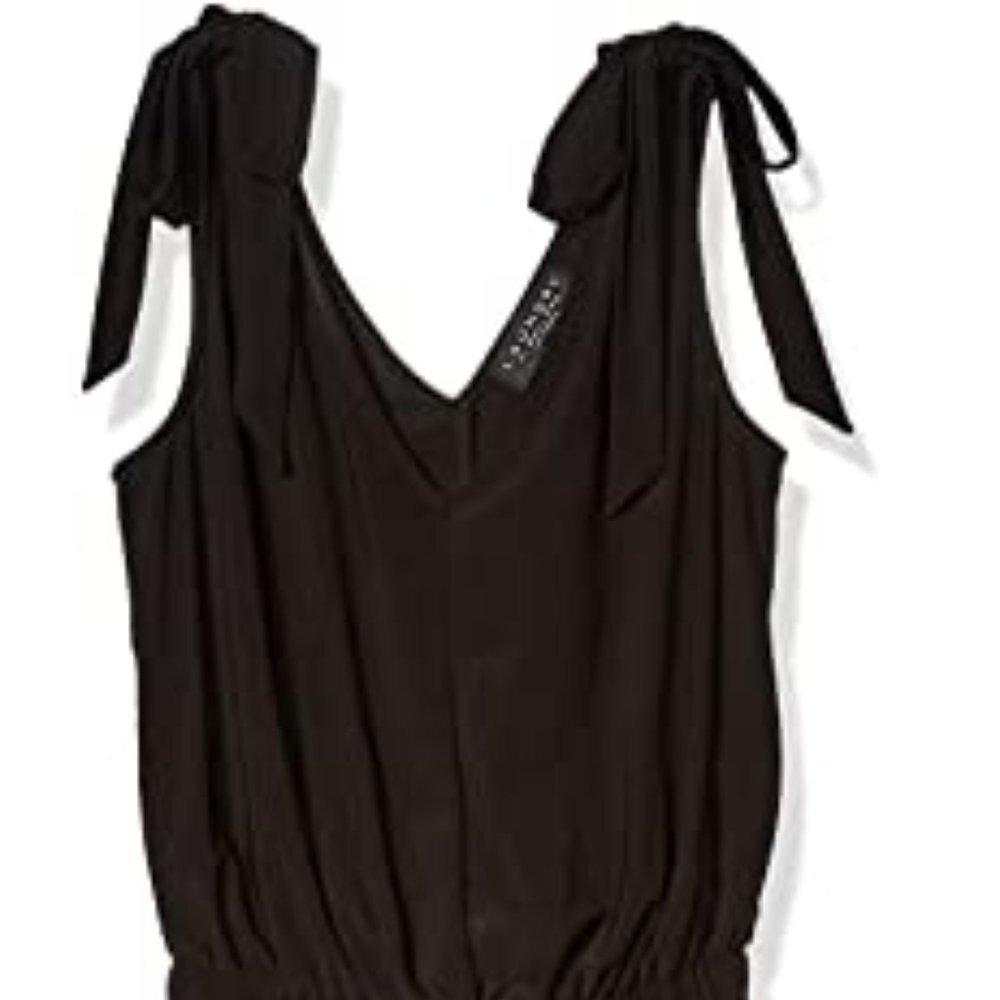 LAUNDRY BY SHELLI SEGAL womens Matte Jersey Shoulder Tie Jumpsuit, size 4